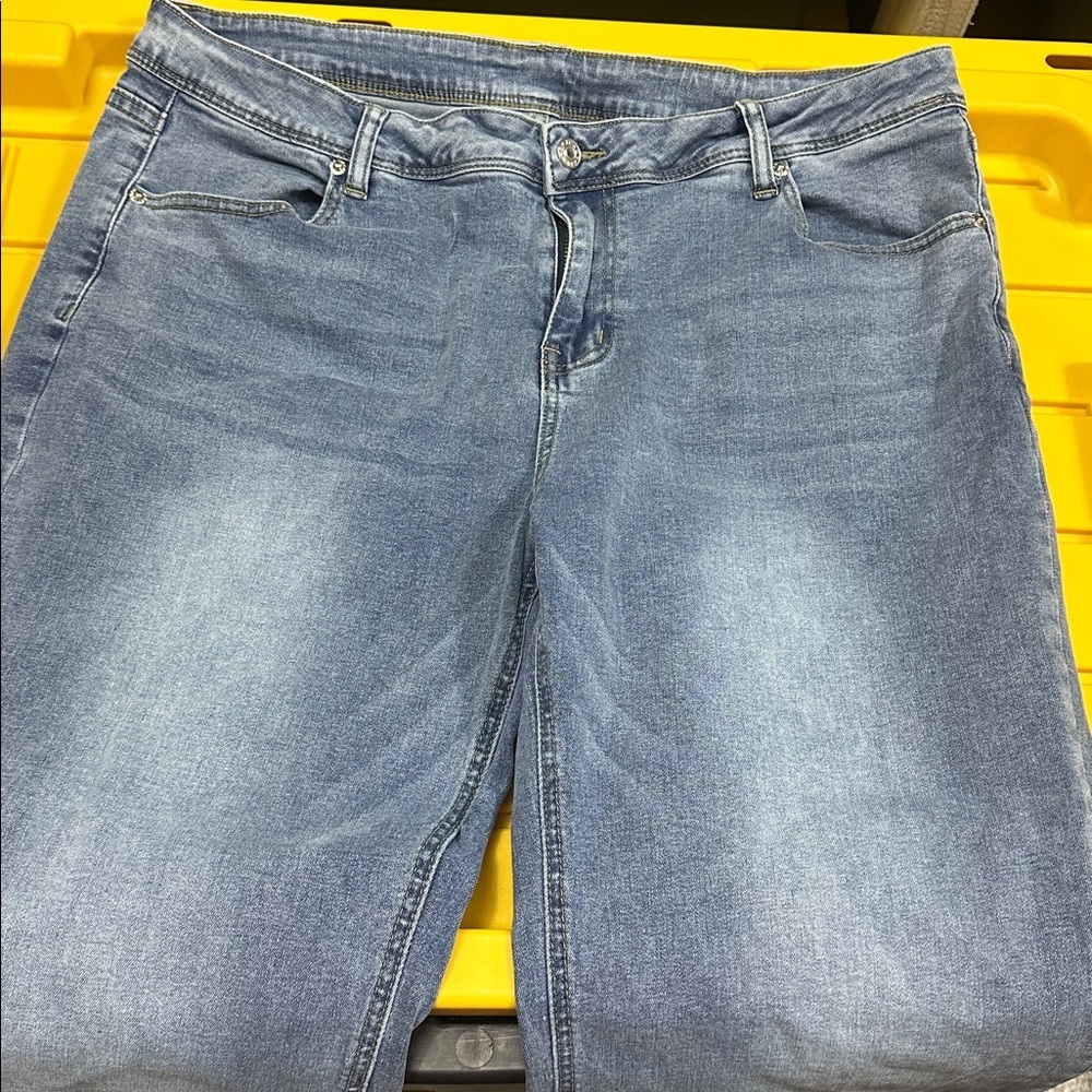 Womens Plus Size Bootcut Jeans Women's High Stretch Straight Jeans Size 2XL - Picture 2 of 7